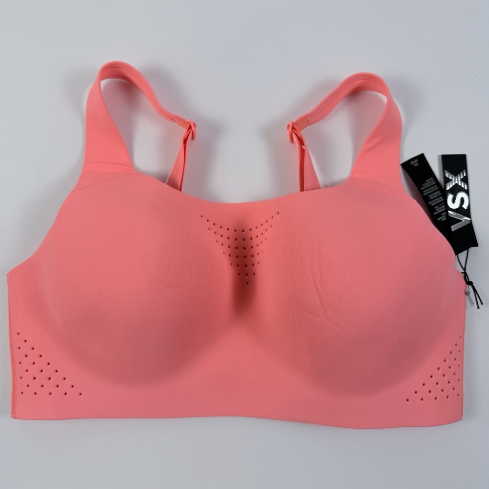 Victoria's Secret VSX Featherweight Max High Impact Sports Bra Peach Coral 36C